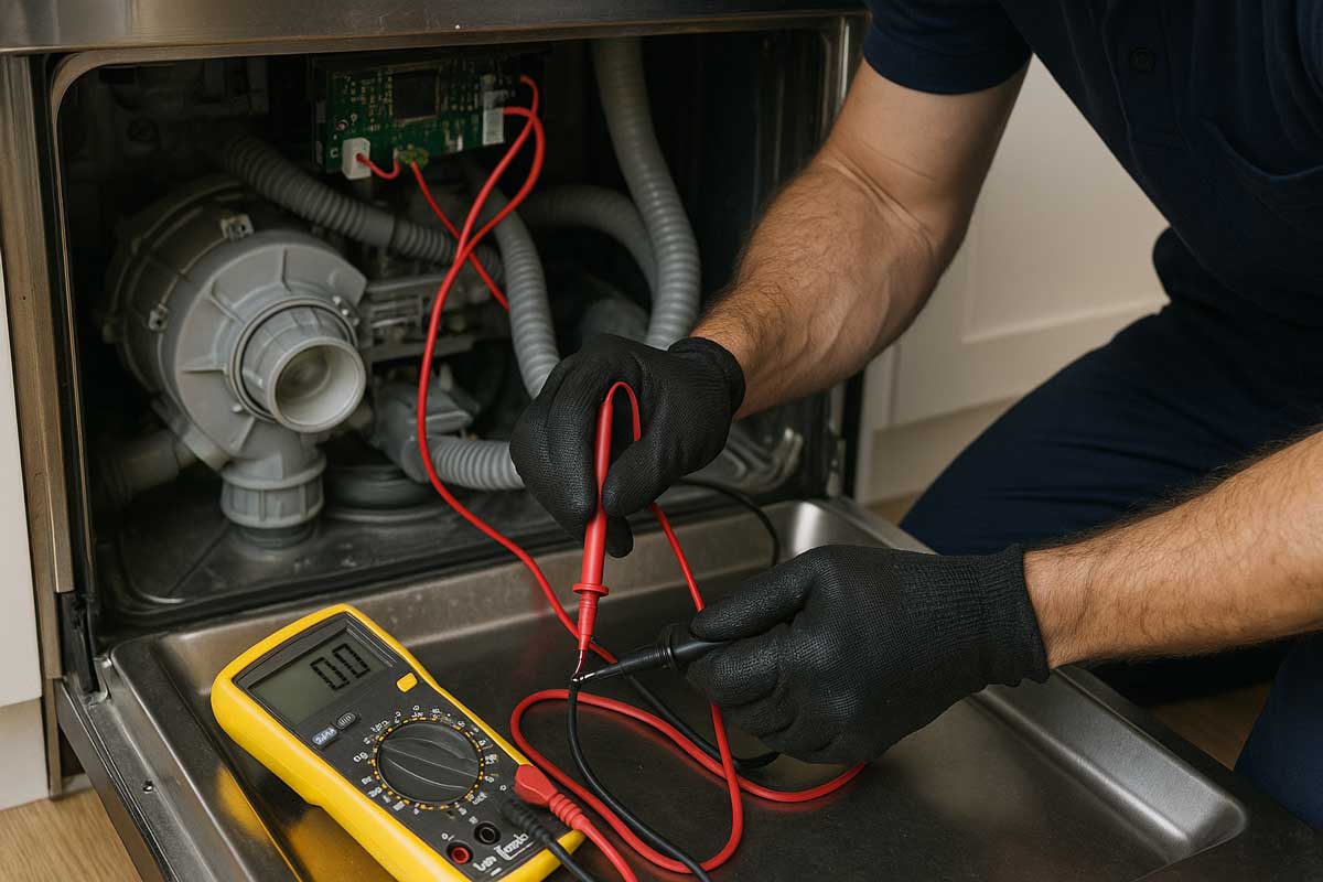 Dishwasher Diagnosis Rowville Rowville technician diagnosing dishwasher fault