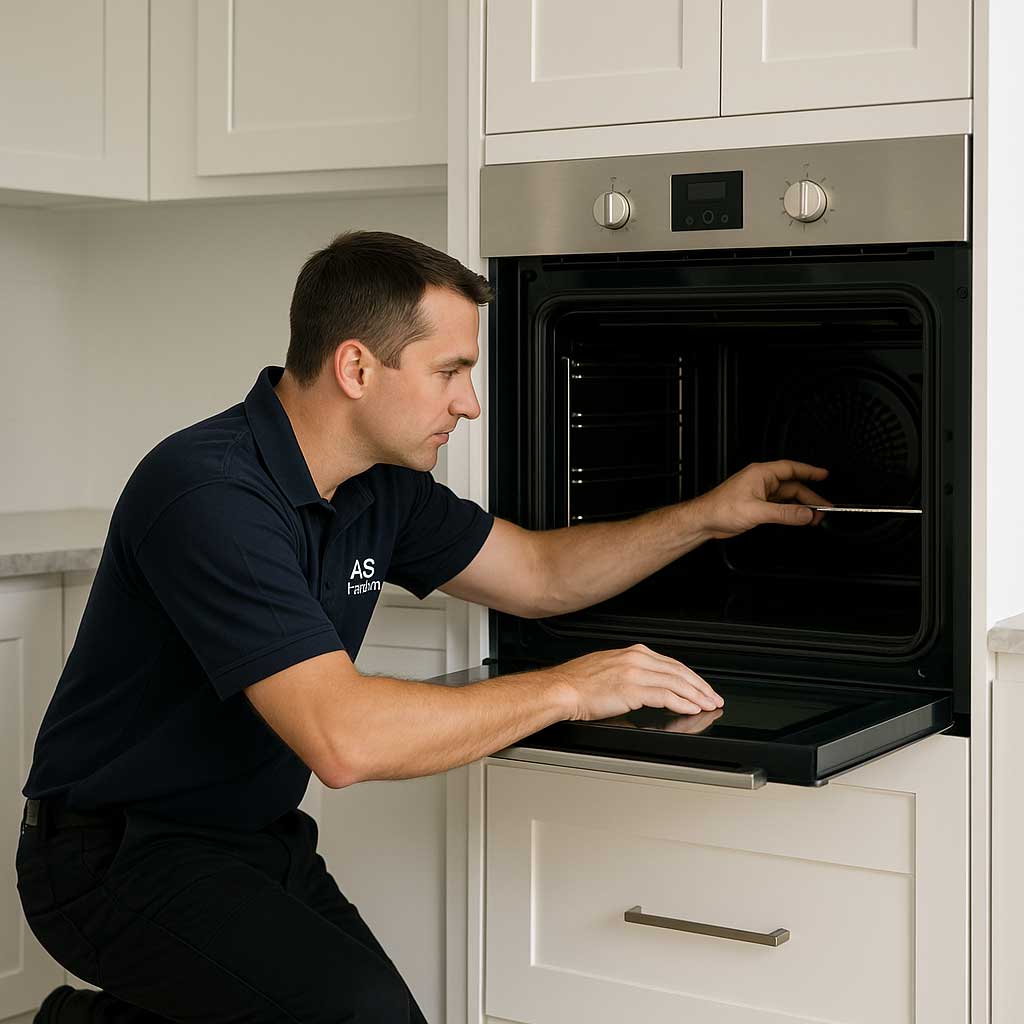 Appliance Repair Brighton oven heating system inspection by a technician