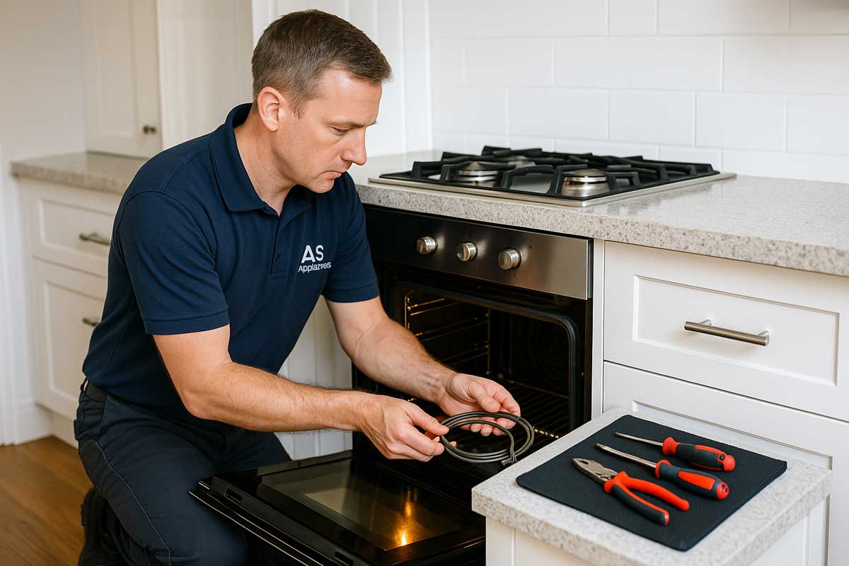 Appliance Repair Glen Waverley oven heating system inspection by a technician