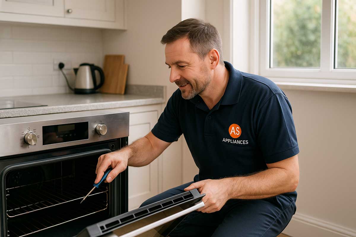 Oven Repair Rowville Technician performing oven repair in Rowville kitchen