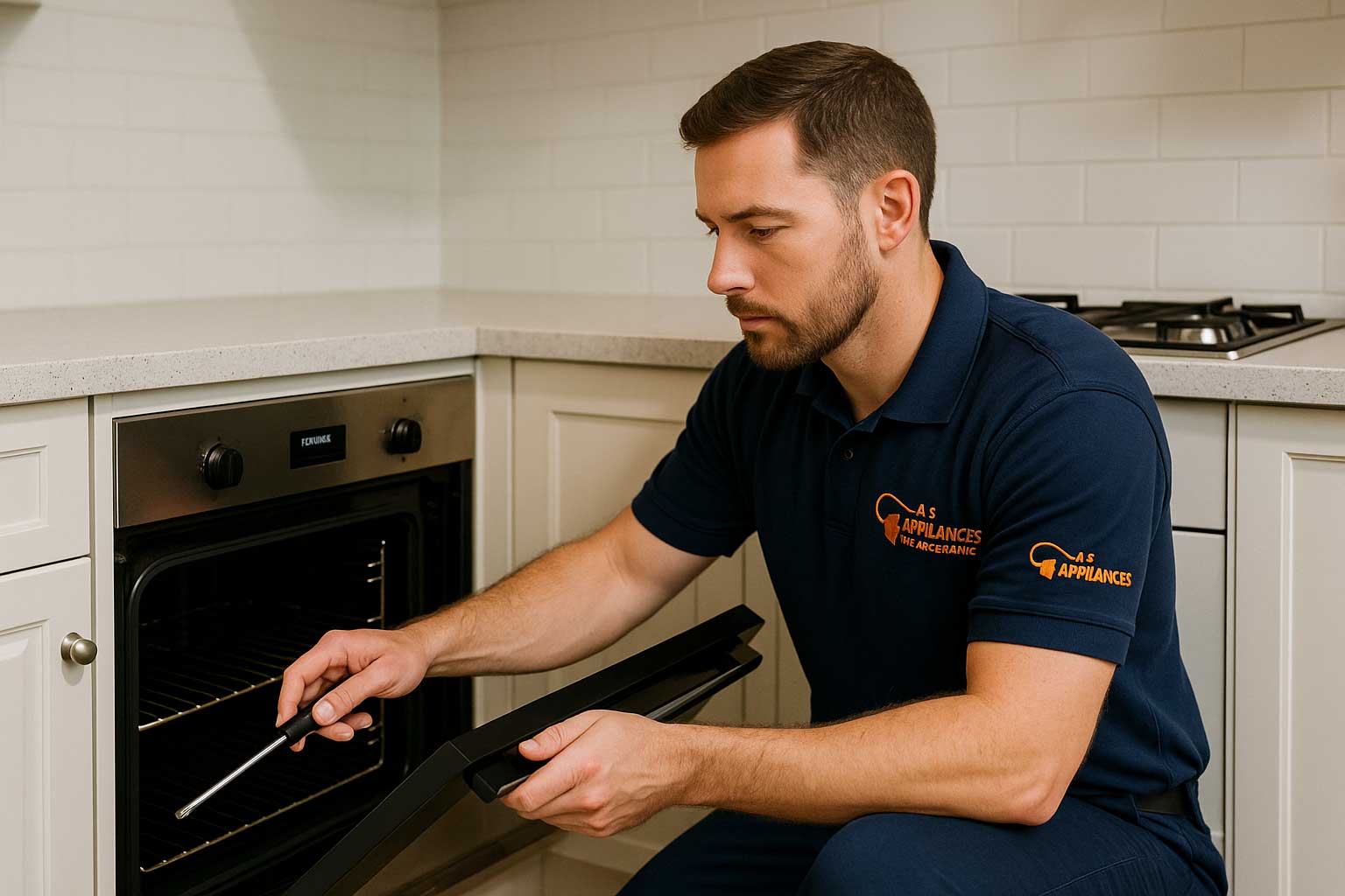 Technika oven repair in Melbourne home kitchen by AS Appliances technician