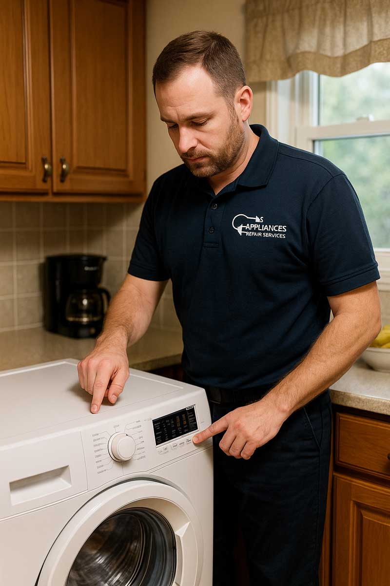 Washing Machine Repair Rowville Technician repairing washing machine in Rowville